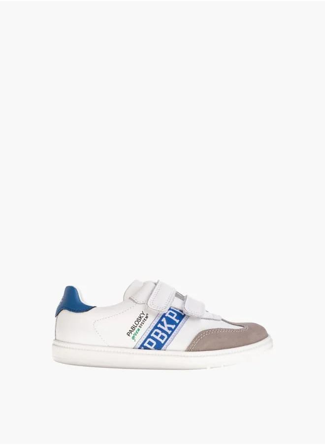 بابلوسكي Boys Textured Shoes With Hook & Loop Closure