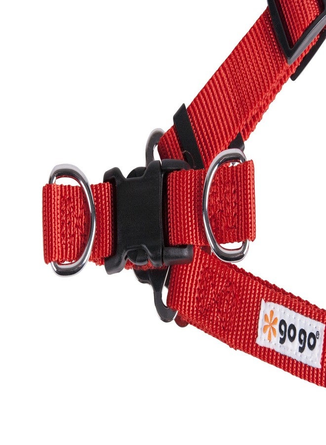 GOGO Pet Products Comfy Nylon 3/8-Inch Adjustable Easy Pet Harness, X-Small, Red - Image 4