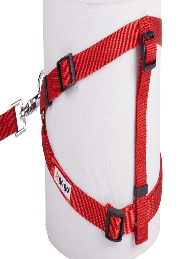 GOGO Pet Products Comfy Nylon 3/8-Inch Adjustable Easy Pet Harness, X-Small, Red - Image 2