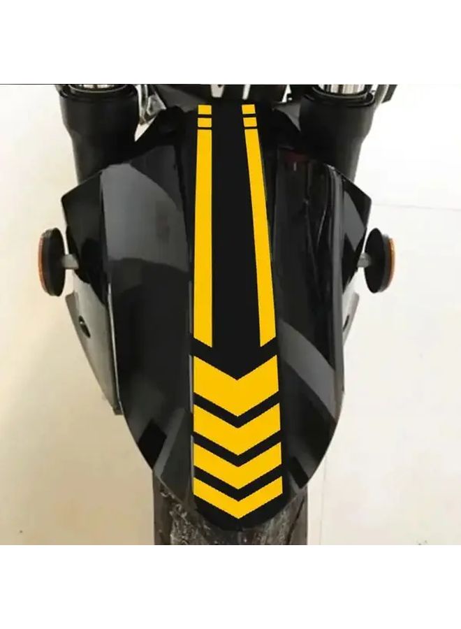High Visibility Reflective Blue Hollow Arrow Decal 13 39x2 64 Inch for Motorcycle E Bike Safety - Image 2