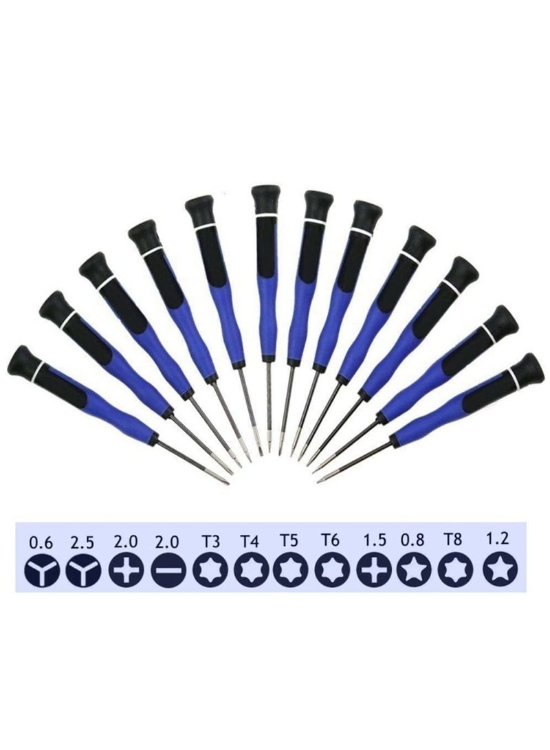 Womdee 12pcs Magnetic Pentalobe Screwdriver Set P2 P5,Triwing Torx T2 T4 T5 T6 T8,Flathead & Phillips Screwdrivers Repair Kit for iPhone 13/12/6,MacBook Pro/Air, iPod & iTouch - Image 4