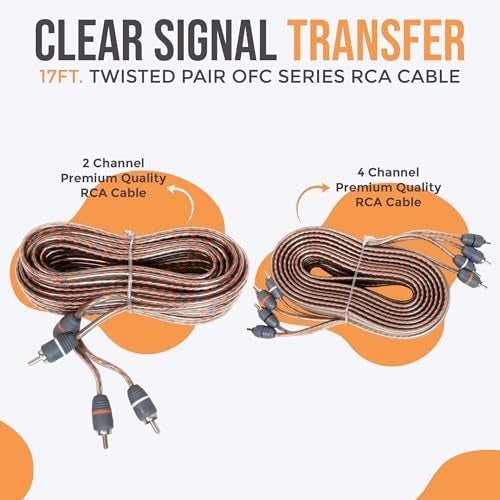 Elite Audio Premium Series Amp Kit Copper Clad Aluminum Wire, Triple-Shielded RCA Cables, High-Power Capacity, ANL Fuse Holder, Car Amplifier Install Kit (4 Gauge (Dual Amp)) - Image 5