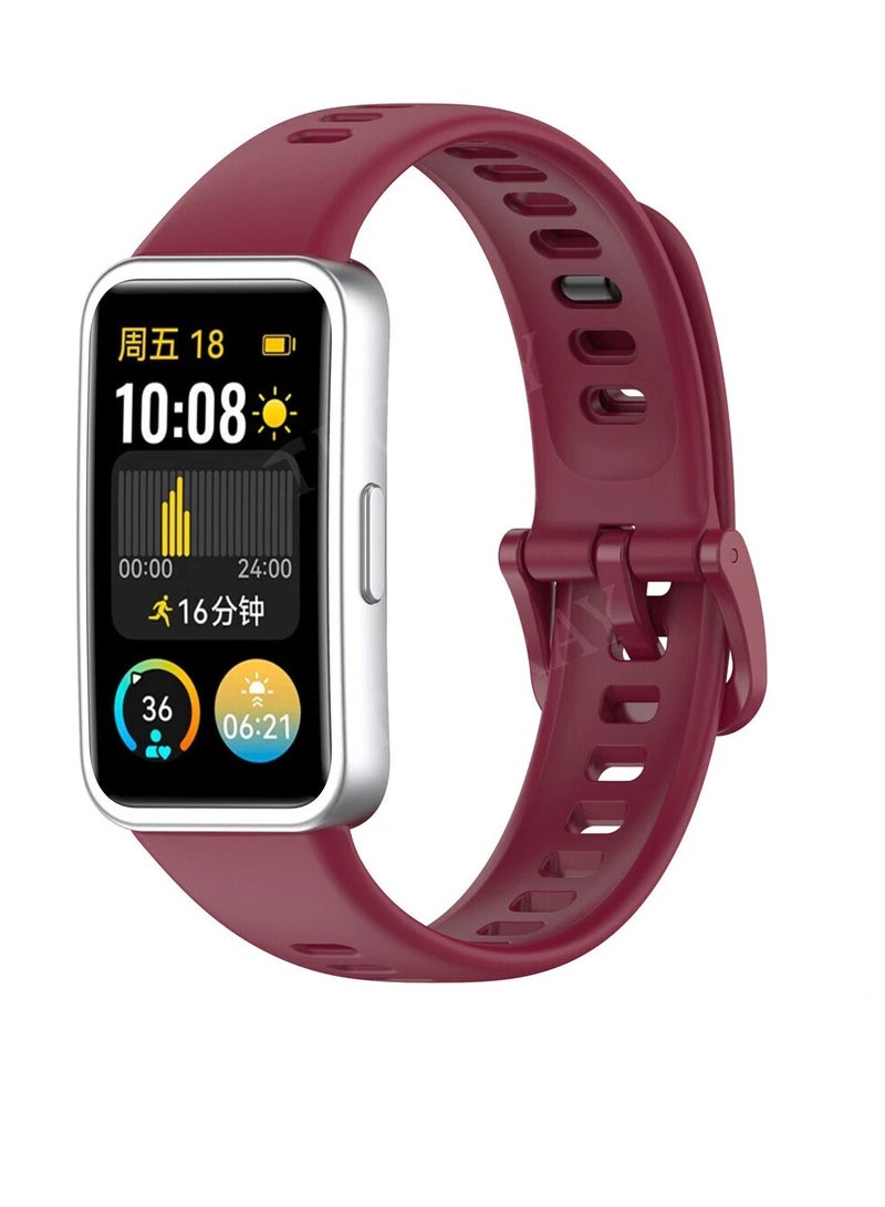 Compatible with Honor Band 10 Silicone Strap Waterproof Breathable Sport Band 10 Strap for Women Men. - Image 1