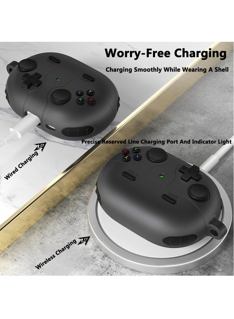 For Huawei Freebuds Pro 3 Case, 3D Game Console Design, Rugged Shockproof Soft Silicone Cover with Carabiner - Image 5