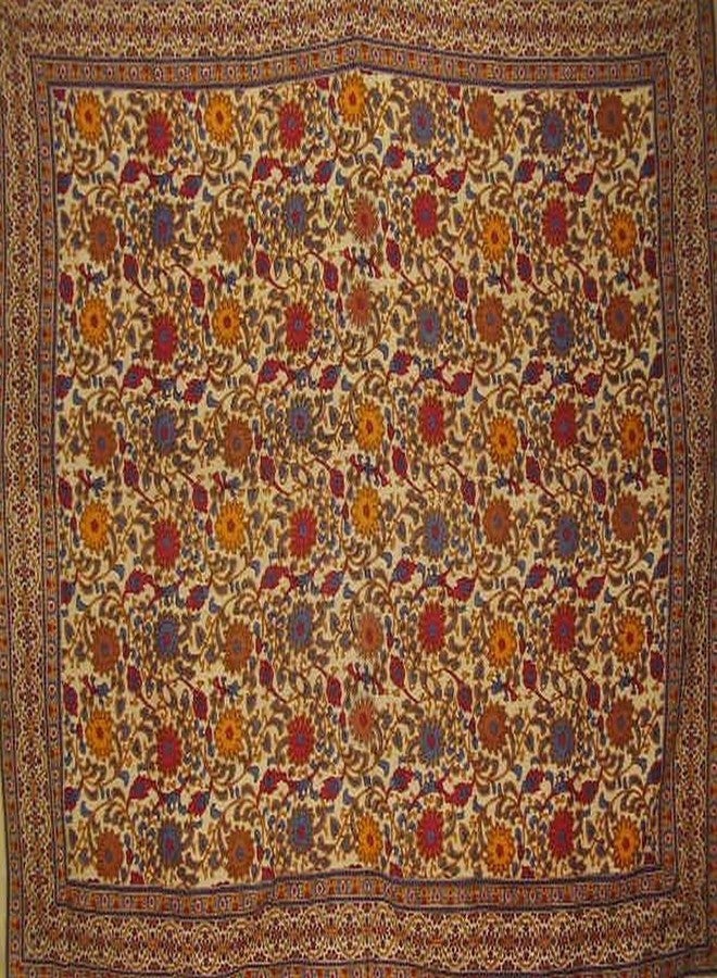 India Arts Sunflower Print Tapestry Cotton Bedspread 108" x 88" Full-Queen Yellow - Image 2