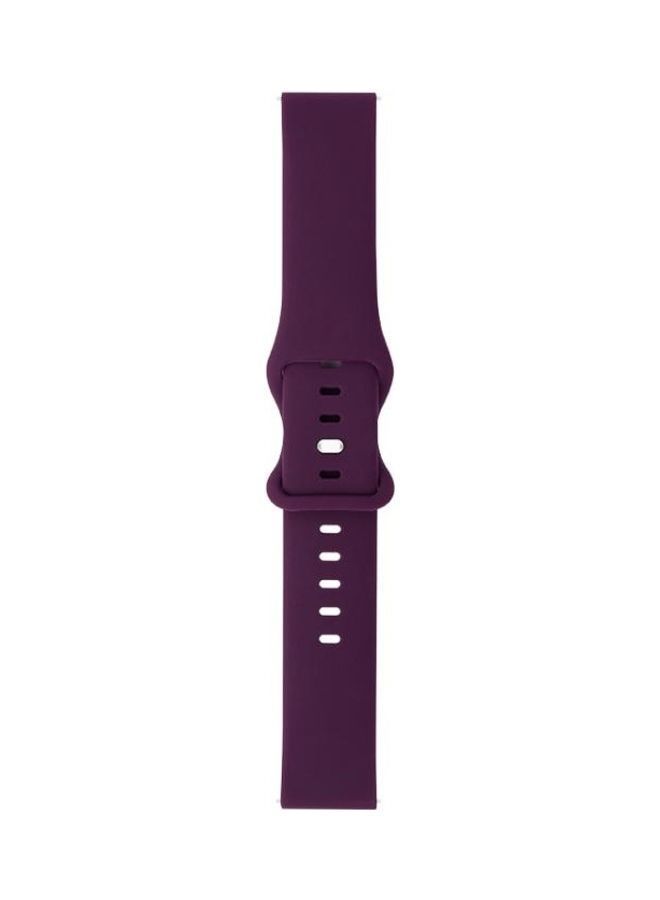 NIBEMINENT 8 Buckle Silicone Replacement Strap Watchband For Huawei Watch GT 2 Pro 46mm Purple - Image 1