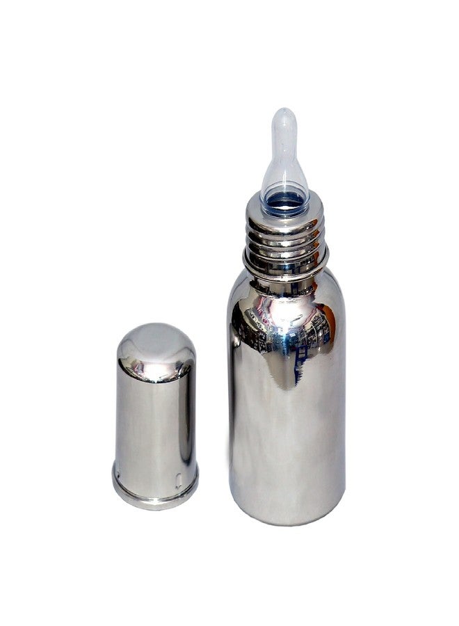 sunlife - BabyCare Stainless Steel Infant Baby Feeding Bottle | Milk Bottle for New Born Baby - Capacity 250 ml - Joint Less 304 Grade, BPA Free (Silver) (BabyCare 250ml) - Image 1