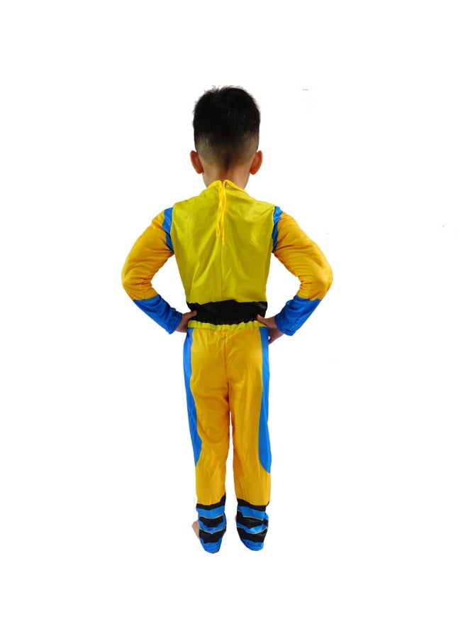 xppier Boys Cosplay Costume Jumpsuit with Mask Muscle Cosplay, Size M - Image 5