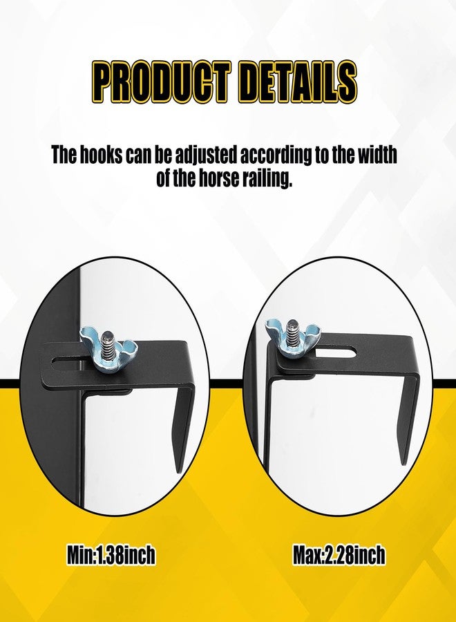 Burbell 2 Pack 23" Adjustable Stall Organizer Portable Horse Tack Organizer Shelf Convenient Rust Resistant for Tack Room, Barn, or Horse Show Use Color Black - Image 3
