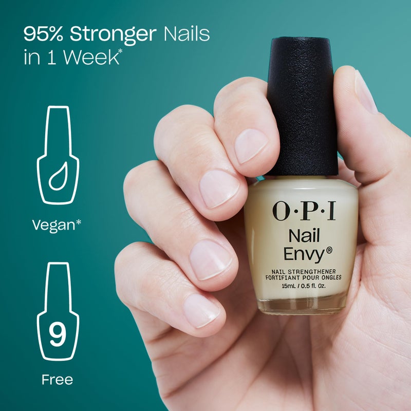OPI Nail Envy Nail Strengthener Clear | Strengthening Nail Polish Treatment | For Weak & Thin Nails - Image 2