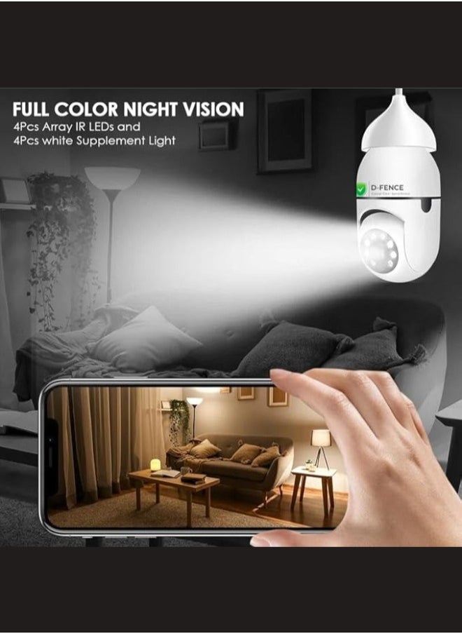 Executive LLC - 360 Degree Wireless WIFI Light Bulb Security Camera with Motion Detection and Two-Way Audio system. - Image 1
