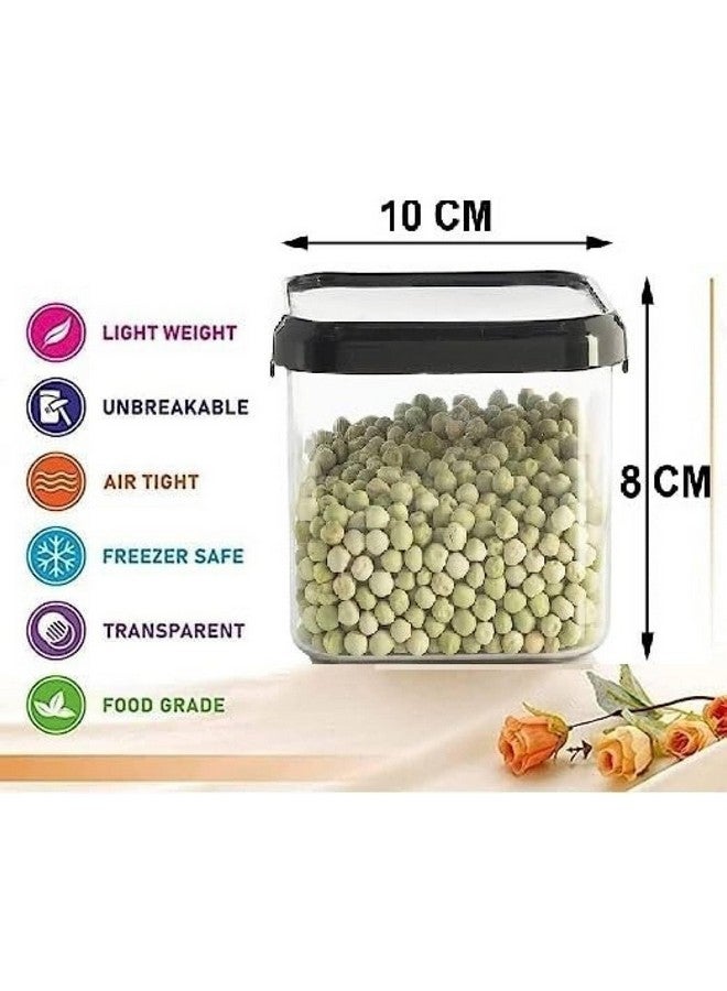 HAPPI Multipurpose Transparent Square Containers Set For Kitchen Storage/Unbreakable Plastic Airtight Masala Box For Spice,Cereals, Dal, Dry Fruits, Grocery (500 Ml Each, Set of 6 Pcs) - Image 5