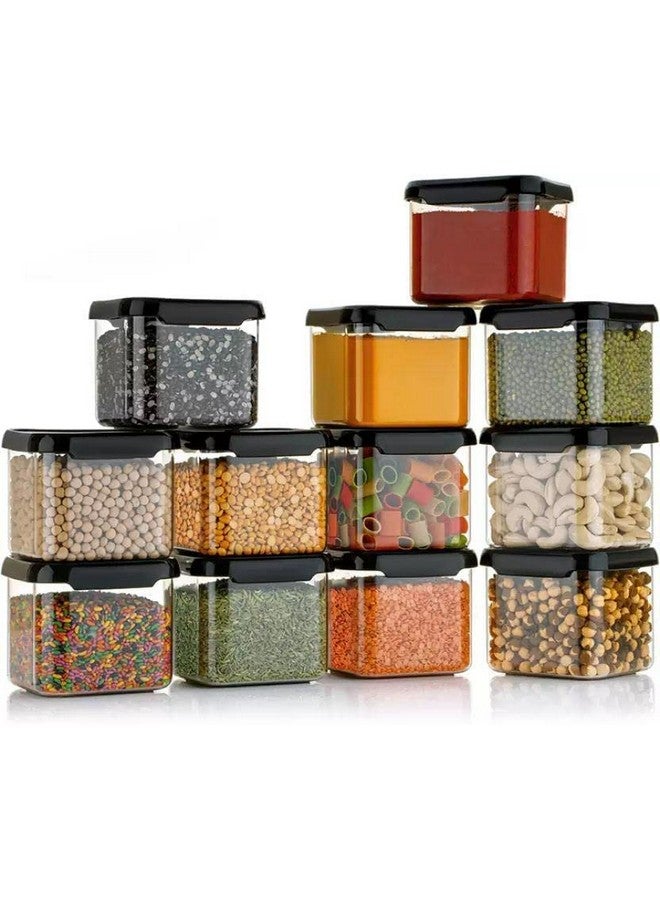 HAPPI Multipurpose Transparent Square Containers Set For Kitchen Storage/Unbreakable Plastic Airtight Masala Box For Spice,Cereals, Dal, Dry Fruits, Grocery (500 Ml Each, Set of 6 Pcs) - Image 3