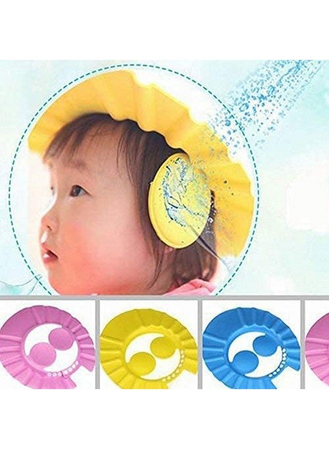 Sage Square New Baby Shower Cap, Adjustable Design, Safe, Soft Bathing with Eye & Ear Protection, Silicone, Makes the Bath More Fun for kids (Random) (Pack of 1) - Image 2