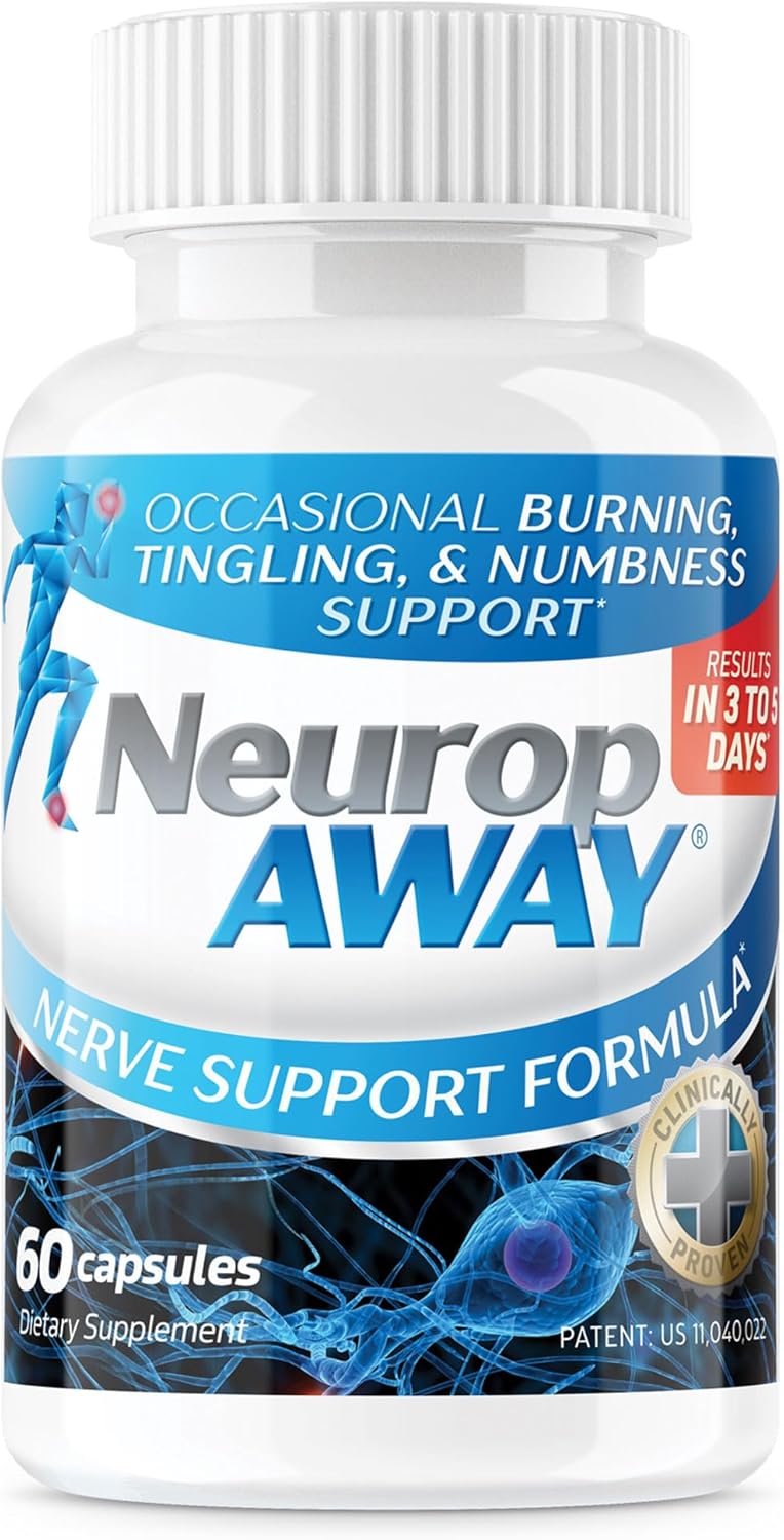 NeuropAWAY Nerve Support Supplement RAlpha Lipoic Acid to Help Provide Nerve Relief and Health in as Little as 5 Days AcetylLCarnitine Taruine Vitamin B12 LCitrulline 60 Capsules - Image 1