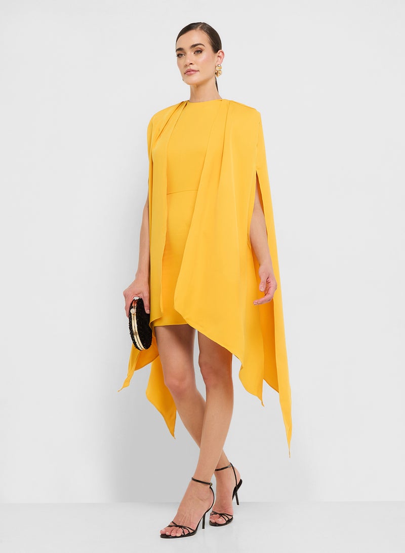 Éclat Luxe eclat luxe shift dress with cape sleeves - Image 4