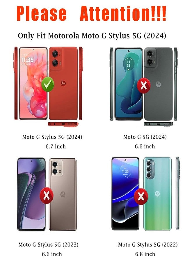 جراب لهاتف Moto G Stylus 5G 2024، [تم اختباره وفقًا لمعايير عسكرية لمقاومة السقوط] مع واقي شاشة، غطاء حماية مزدوج الطبقات شديد التحمل للهاتف المحمول، جراب مانع للانزلاق ومقاوم للصدمات لهاتف Moto G Stylus 5G 2024 (أسود) - Image 2