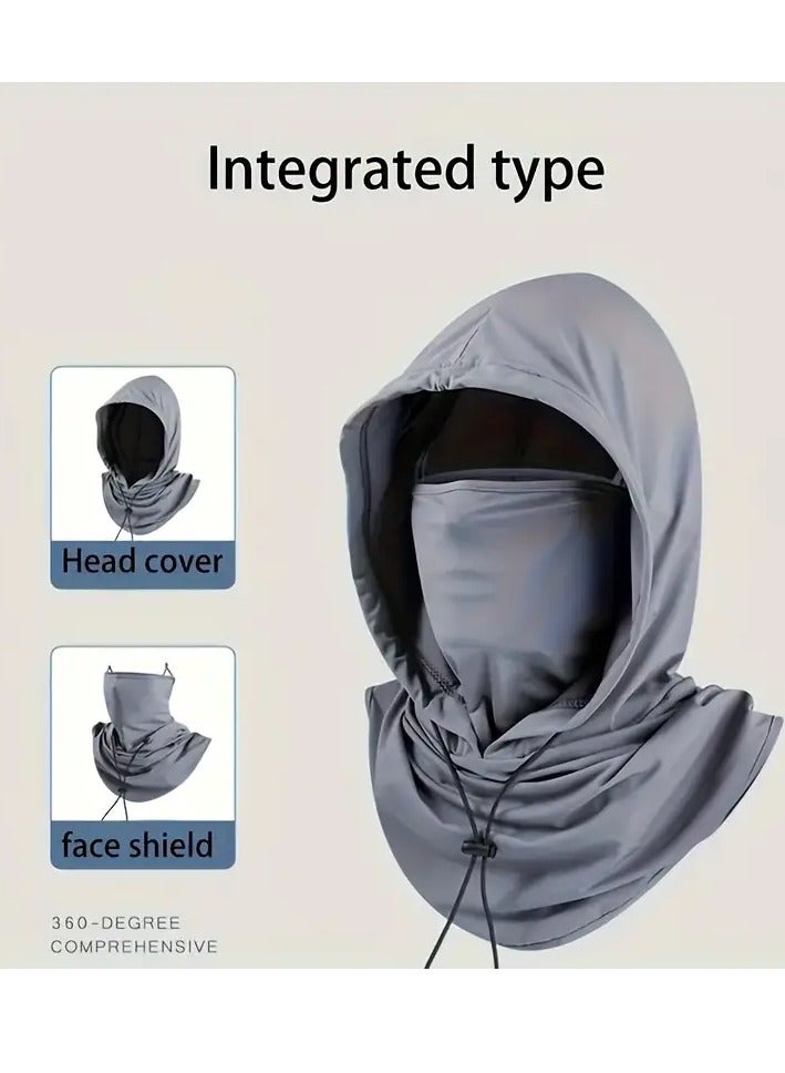 PAMEER Unisex Balaclava Hat with Arm Cover for Summer with a Cool Head Cover, Neck and Face Bandana Mask Protects UV Sunlight, Serving As a Sunshade Hat Cover. Unisex Balaclava Hat for Summer with a Cool Head Cover, Neck and Face Bandana Mask Protects UV Sunlight, Serving As a Sunshade Hat Cover. - Image 5