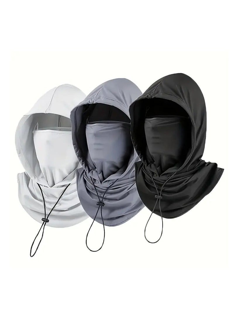 PAMEER Unisex Balaclava Hat with Arm Cover for Summer with a Cool Head Cover, Neck and Face Bandana Mask Protects UV Sunlight, Serving As a Sunshade Hat Cover. Unisex Balaclava Hat for Summer with a Cool Head Cover, Neck and Face Bandana Mask Protects UV Sunlight, Serving As a Sunshade Hat Cover. - Image 4