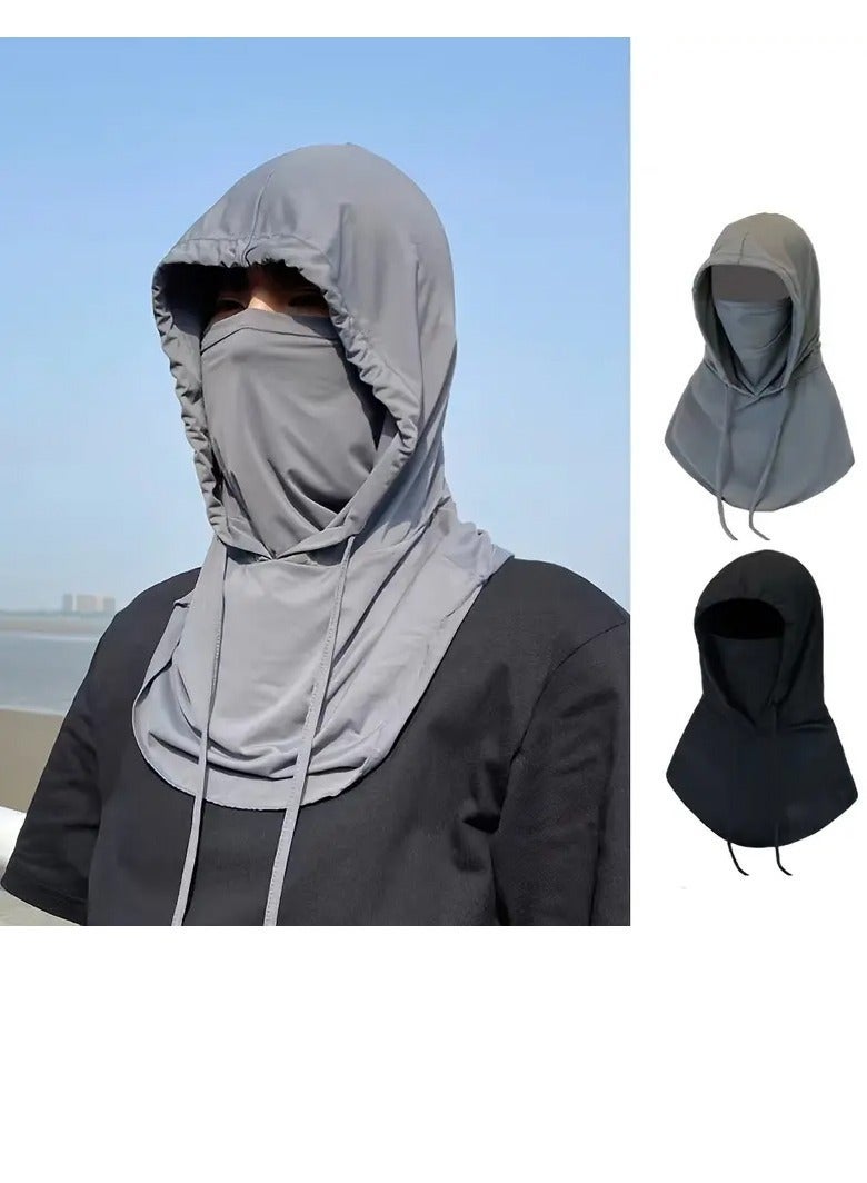 PAMEER Unisex Balaclava Hat with Arm Cover for Summer with a Cool Head Cover, Neck and Face Bandana Mask Protects UV Sunlight, Serving As a Sunshade Hat Cover. Unisex Balaclava Hat for Summer with a Cool Head Cover, Neck and Face Bandana Mask Protects UV Sunlight, Serving As a Sunshade Hat Cover. - Image 3