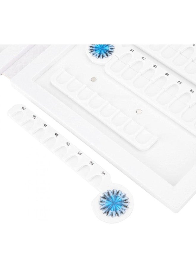 silvercnc 96 Grids Nail Display Chart, Magnet Adsorption Detachable Acrylic Display Board with Numerical Numbering for Nail Salon Shop(#2) 