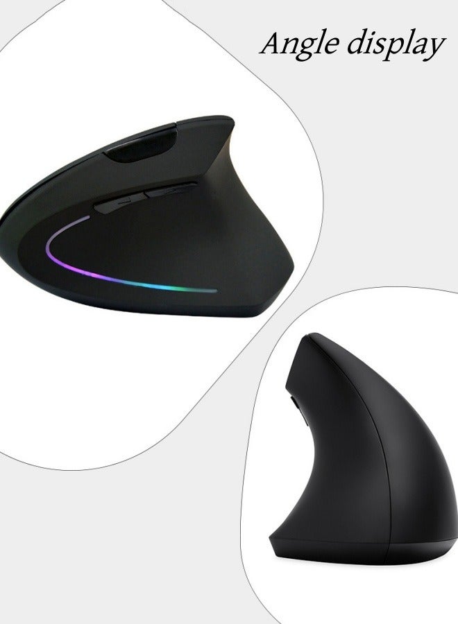 Wireless Bluetooth Vertical Mouse Ergonomic Notebook USB Dual-mode Multi-function Mouse - Image 4