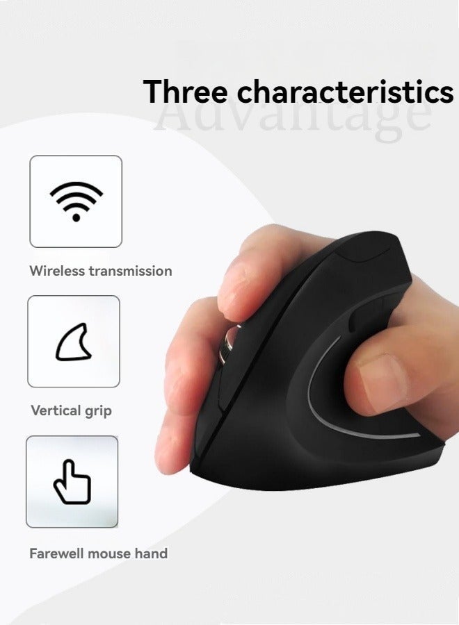 Wireless Bluetooth Vertical Mouse Ergonomic Notebook USB Dual-mode Multi-function Mouse - Image 2