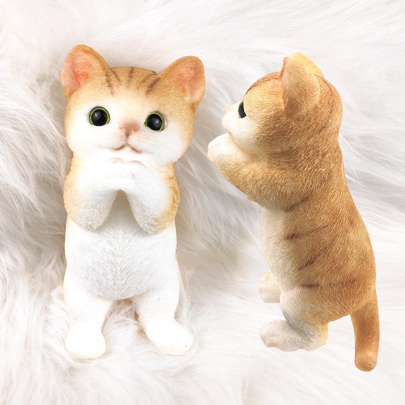 QOUXZ Big Hand Painted Cat Squishy Toysï¼ŒLarge Cute Ultra Soft Kitty Squeeze Fidget Toys for Stress Relief ,Kawaii Squishies Sticky Animal Toys for Adults Kids,Decompression Sensory Balls Toys for Autism - Image 1
