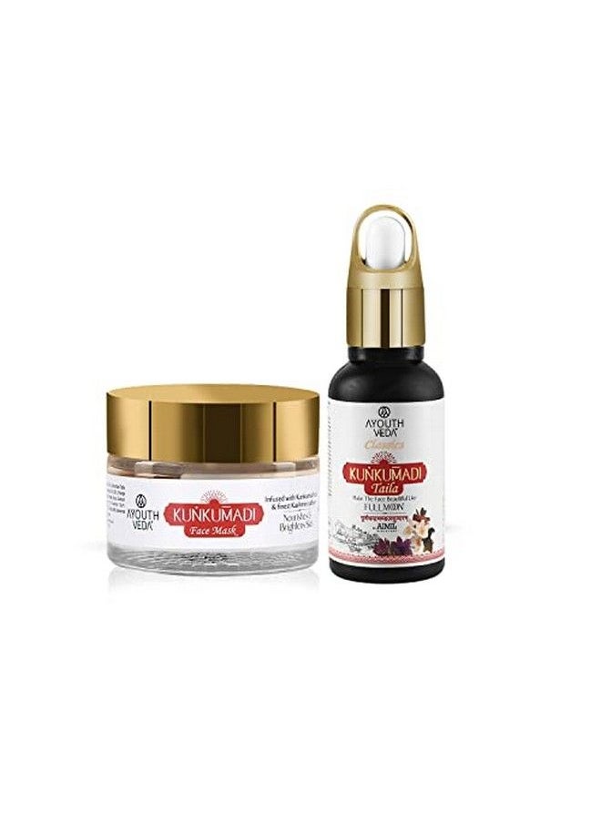 AYOUTHVEDA Kunkumadi Face Mask & Kunkumadi Taila Facial Oil Combo Pack Nourishes & Brightening Dull Skin Glowing Skin Skin Whitening/ Brightening Face Mask For Women & Men Beauty Facial Oil  - Image 2