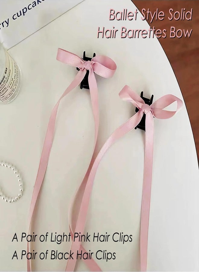 Shidara 4 PCS Satin Ribbon Bow Hair Clips for Women and Girls | Long Tail Bowknot Hair Accessories with Strong Claw Clip | Stylish Hairpins for Casual Wear, Office, and Special Occasions (Multicolor) - Image 4