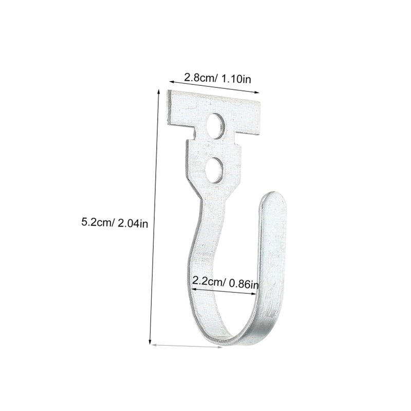 3 Pack White Curtain Hanging System Fixed Brackets Drapery Hanger Accessories - Image 3