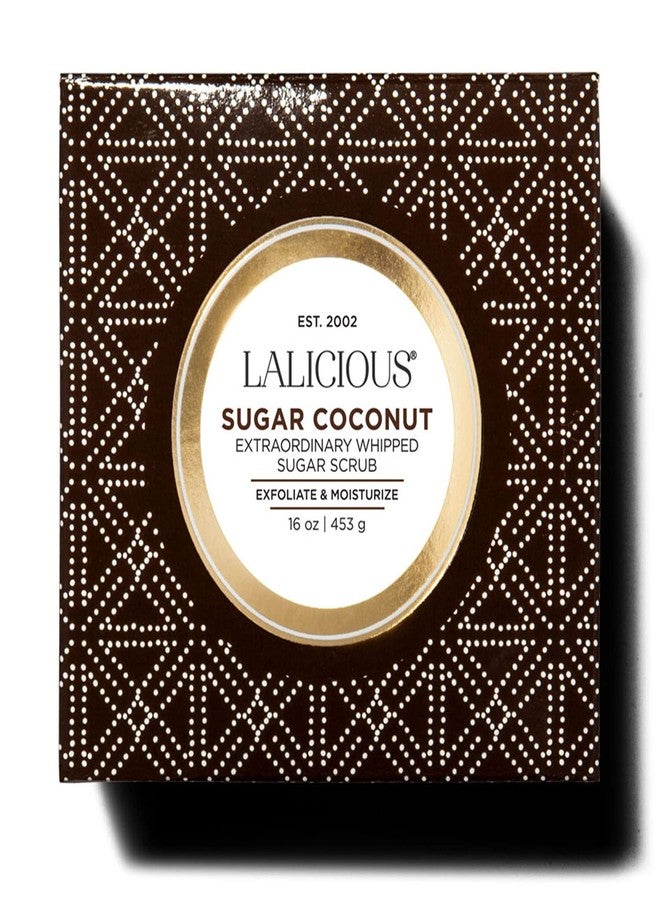 LALICIOUS Sugar Coconut Sugar Scrub, Exfoliating Body Scrub, Moisturizing Extraordinary Whipped Body Exfoliator, Gentle Exfoliating Body Scrubber Exfoliator for Radiant Skin, No Parabens - 16oz - Image 2