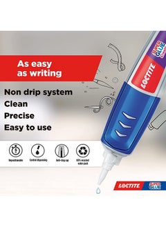 Loctite Loctite Super Glue CreatPen, Glue Pen, Precise Application,DIY,Dries Clear for Invisible Repairs, Vertical Surfaces, no mess, perfect for crafting, no-drip, all material, waterproof, shock proof 4 g  - Image 3