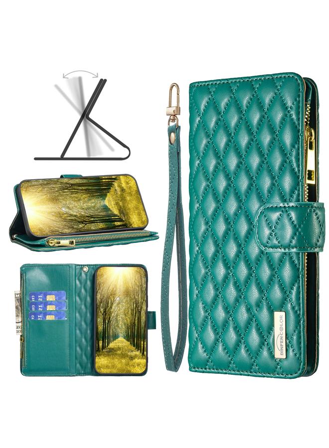 S-TOP Case For Samsung Galaxy A33 5G Diamond Lattice Zipper Wallet Leather Flip Phone Case - Image 1