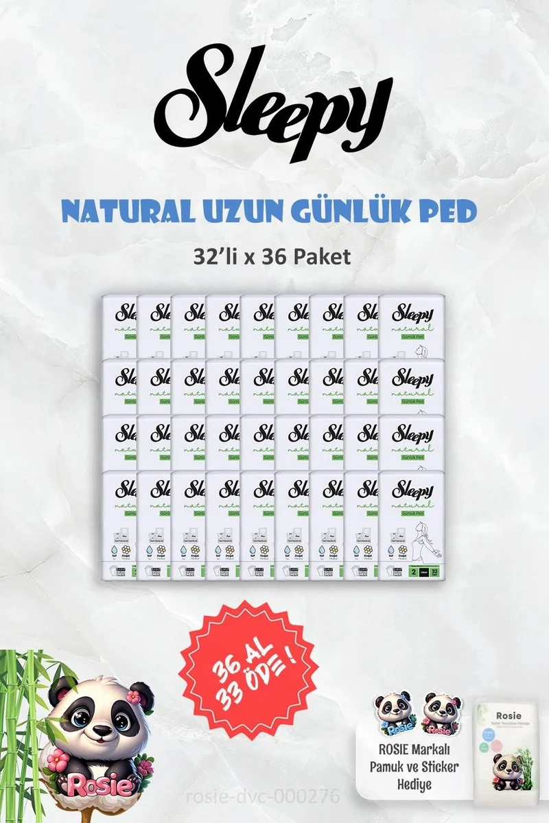 Sleepy Buy 36 Pay 33 Natural Ultra Sensitive Daily Pad Long 32 Pieces and Rosie