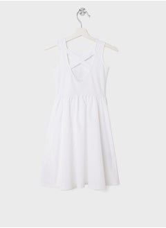 Calvin Klein Jeans Kids Back Detail Punto Dress  - Image 2