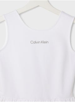 Calvin Klein Jeans Kids Back Detail Punto Dress  - Image 3