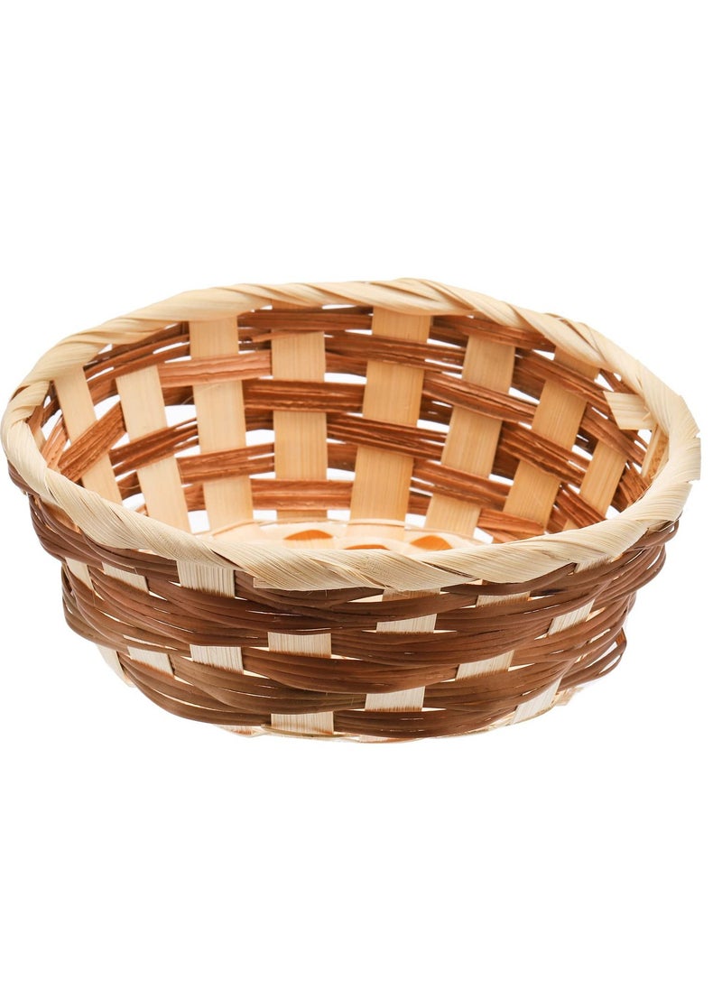Excefore Round Gift Baskets,12 Pack Wicker Hamper Basket, Woven Bread Baskets for Serving Small Gift, Food Serving Baskets, Food Storage Basket for Kitchen Restaurant Display Decor  - Image 1