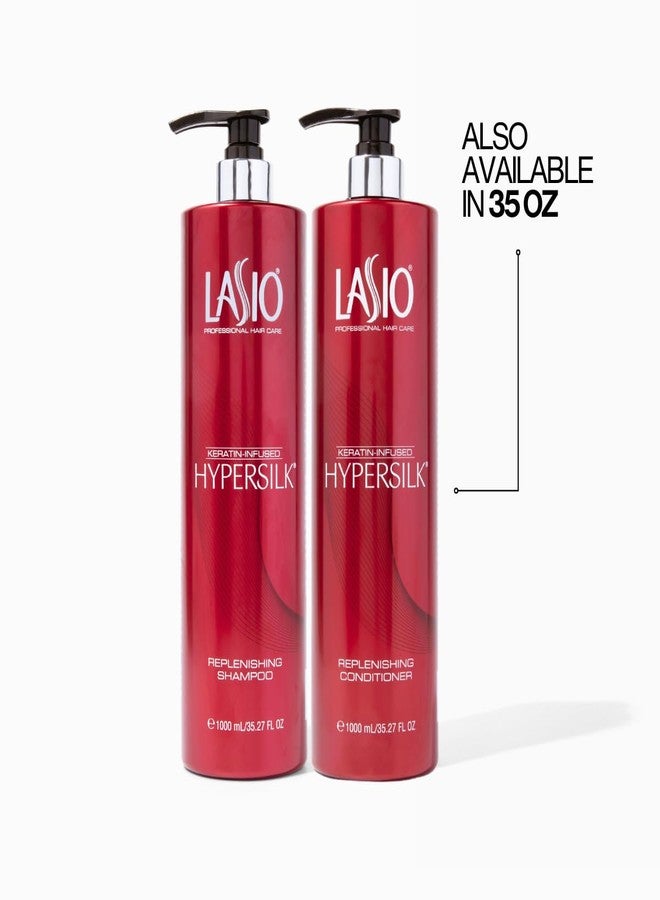 Lasio Replenishing Shampoo and Hair Conditioner Set with Amber Extract, Keratin & Jojoba Oil - Nourishing, Repairing, and Hydrating Formula for Soft, Shiny, Frizz-Free HAIR - Image 2
