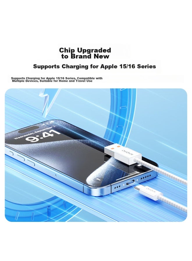 CangHua Apple 15/16 Charging Cable, Type-c Data Cable, 5a/6a Fast Charging 100w/66w Cable, Usb-c Car Charger, Suitable For Iphone 15/16 Pro Max, Huawei, Honor Phones - Image 4