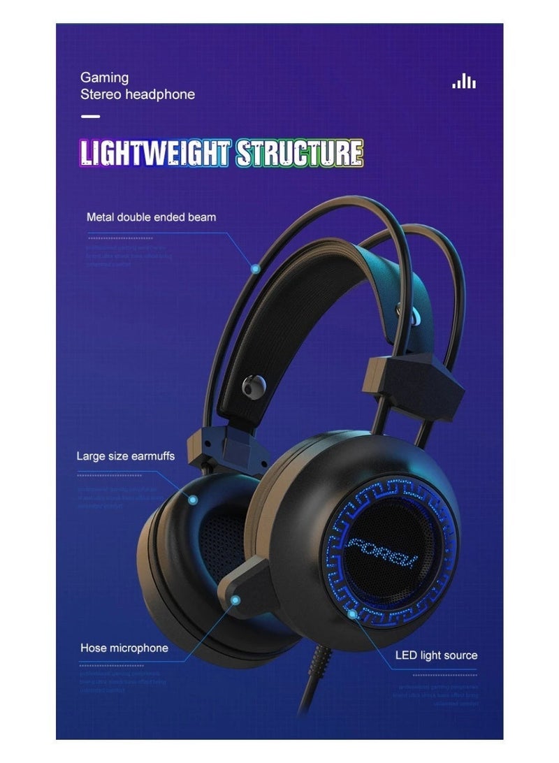 جاما سماعة الألعاب FOREV FV-G93 ستيريو | درايفرات 50مم | إضاءة RGB | إطار معدني | ميكروفون متعدد الاتجاهات | متوافقة مع الحاسوب والماك (أسود / وردي) - Image 5