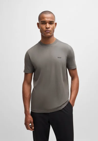 بوس Stretch-cotton T-shirt with logo detail