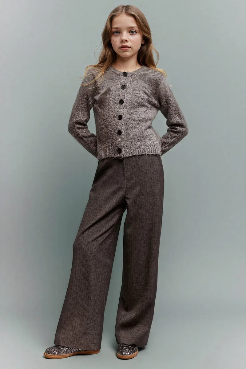 ديفاكتو Girl Buttoned Knit Cardigan