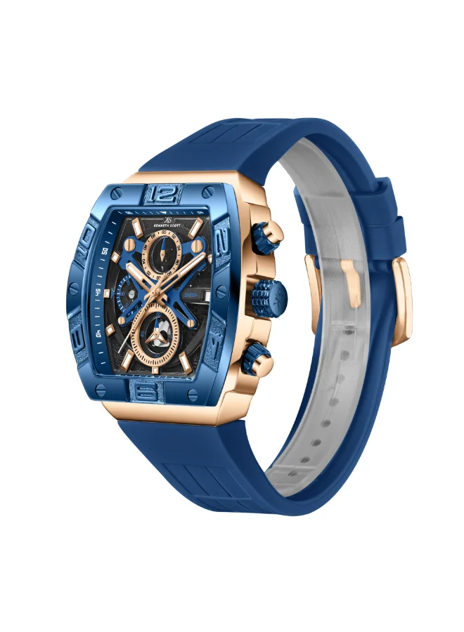 Kenneth Scott Men's Silicone Chronograph  Watch K26102-NSNB - 44 mm