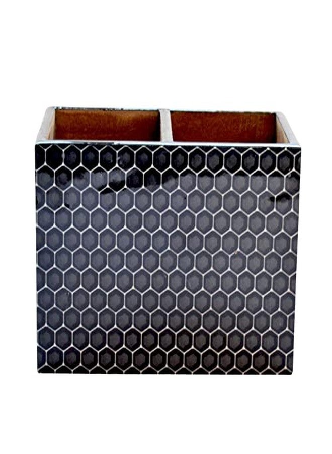 Tranquil Square Handcrafted Premium Finish Black Hive Two Rack Office Supplies Desk Accessories & Storage Products Desk Supplies Organisers & Dispenser Desk Supplies Organisers - Image 2