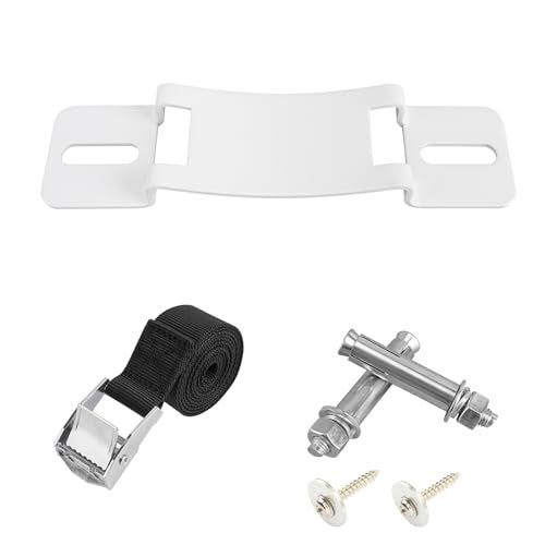 MROUDELUO Cylinder Wall Mounted Bracket，Gas Cylinder Holder Wall-Mounted Bracket Propane Tank Bracket with Screws and Safety Belt (white3) - Image 5