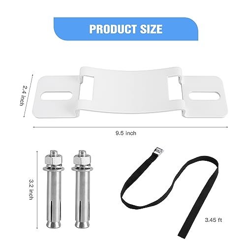 MROUDELUO Cylinder Wall Mounted Bracket，Gas Cylinder Holder Wall-Mounted Bracket Propane Tank Bracket with Screws and Safety Belt (white3) - Image 4