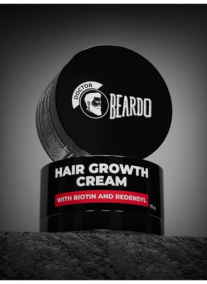 BEARDO - Hair Growth Cream ; Daily Hair Nourishing Cream ; Hair Cream With Redensyl And Biotin ; Hair Moisturizing ; Nonsticky ; 75 Gm - Image 1
