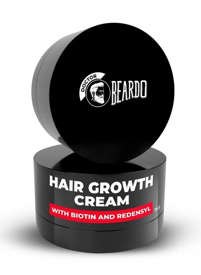 BEARDO - Hair Growth Cream ; Daily Hair Nourishing Cream ; Hair Cream With Redensyl And Biotin ; Hair Moisturizing ; Nonsticky ; 75 Gm - Image 1