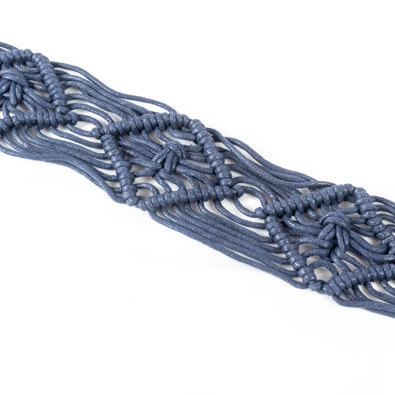 The Black Pearl Accessories Twisted Leather Blue Waist Belt For Her - Image 4